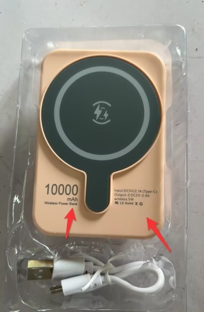 Mini Fast Charging Magnetic Wireless Power Bank 5000 MAh Portable - Image 3