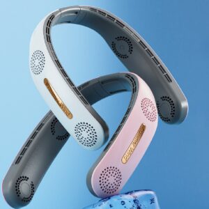 BreezeNeck 360° Wearable Neck Fan – Hands-Free, Leafless & Adjustable Portable Fan for Outdoor Activities